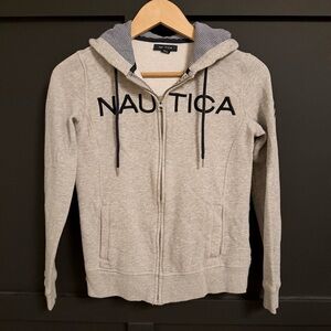Nautica grey, Cream and Navy Full Zip Sweatshirt